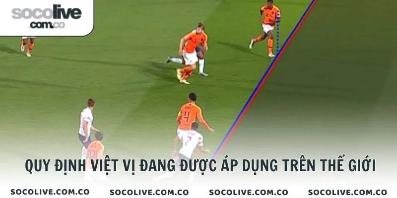 Quy định việt vị đang được áp dụng trên thế giới